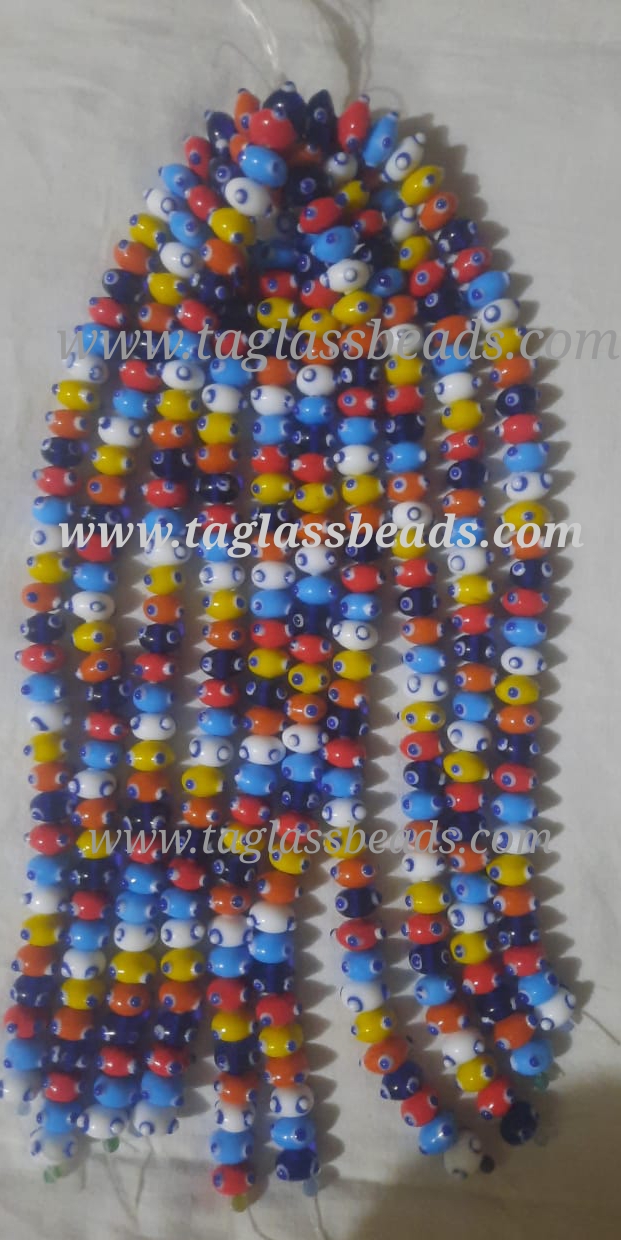 SILVER FOIL MIX STYLE GLASS BEADS