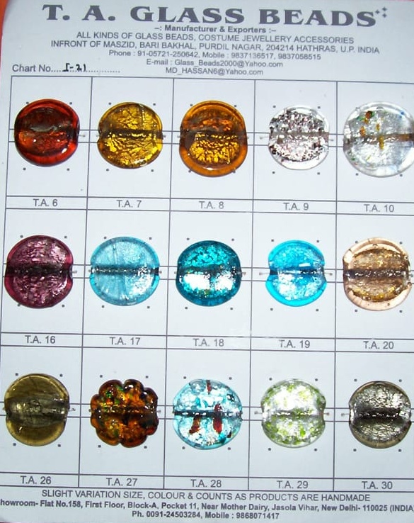 SILVER FOIL BIG SIZE HOLE BEADS