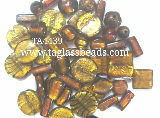 SILVER FOIL BIG SIZE HOLE BEADS