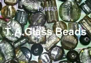 SILVER FOIL BIG SIZE HOLE BEADS