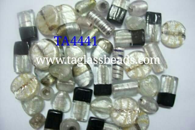 SILVER FOIL BIG SIZE HOLE BEADS