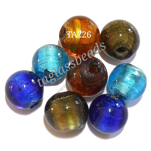 SILVER FOIL BIG SIZE HOLE BEADS