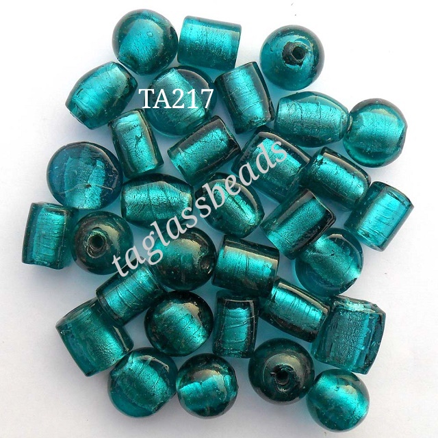 SILVER FOIL BIG SIZE HOLE BEADS