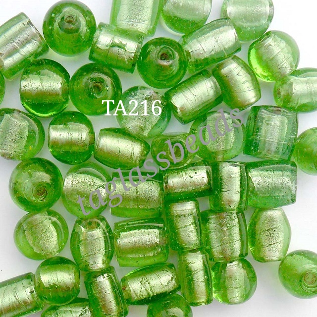 SILVER FOIL BIG SIZE HOLE BEADS