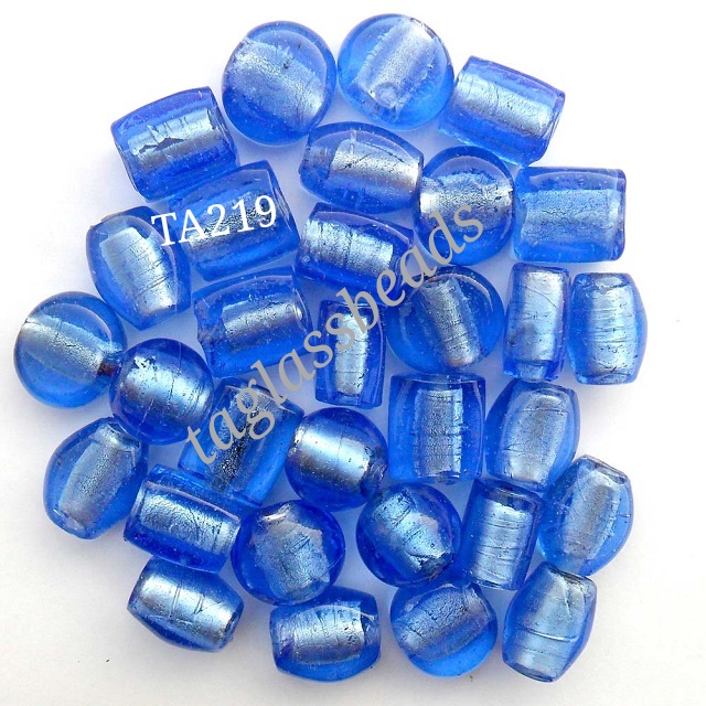 SILVER FOIL BIG SIZE HOLE BEADS