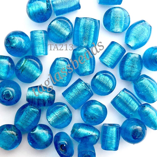 SILVER FOIL BIG SIZE HOLE BEADS