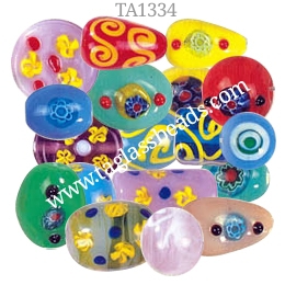 GOLD STONE GLASS BEADS