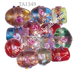 GOLD STONE GLASS BEADS