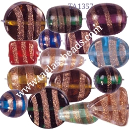 GOLD STONE GLASS BEADS