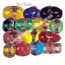 GOLD STONE GLASS BEADS