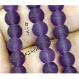matte lampwork bead, round, approx 8mm dia