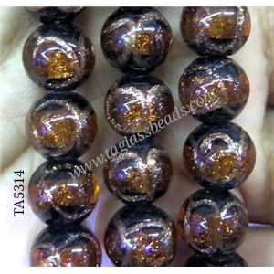 lampwork bead, barrel, approx 10mm dia