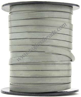Leather Cord Flat - Plain Color  Size	3.0 mm to 8.0 mm