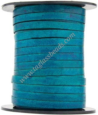 Leather Cord Flat - Plain Color  Size	3.0 mm to 8.0 mm