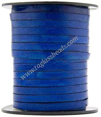 Leather Cord Flat - Plain Color  Size	3.0 mm to 8.0 mm