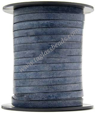 Leather Cord Flat - Plain Color  Size	3.0 mm to 8.0 mm